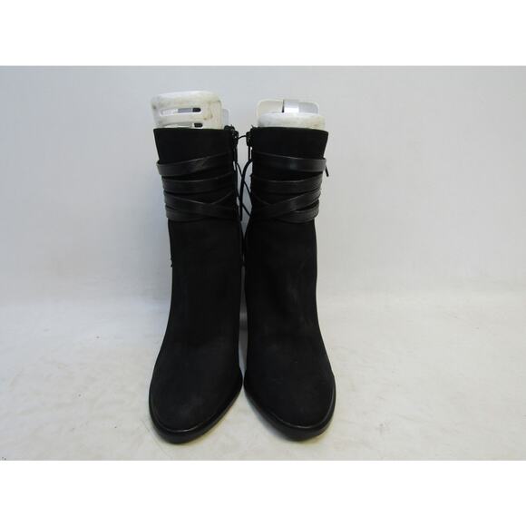 Steve Madden Women Sz 7 M Black Suede Zip Ankle Fashion Boots Bootie - Picture 5 of 11